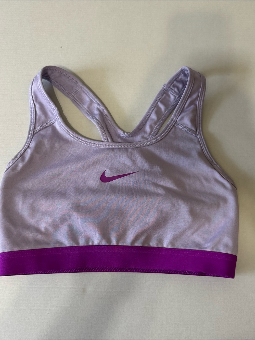 Nike Lilac Sports Bra with Bright Purple Band